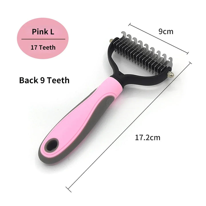 Pet Grooming Care Deshedding Brush for Dogs &amp; Cats - Fur Remover &amp; Knot Cutter Comb