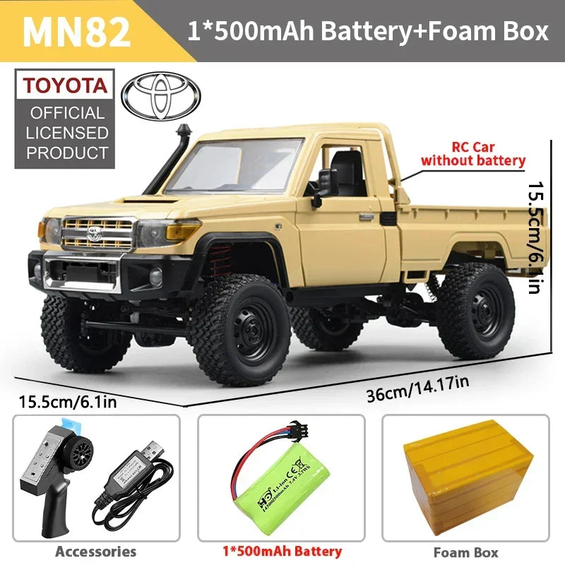 Remote Control Car 1/12 Scale 4WD Off Road RC Pickup Truck Toy For Kids Christmas Gift