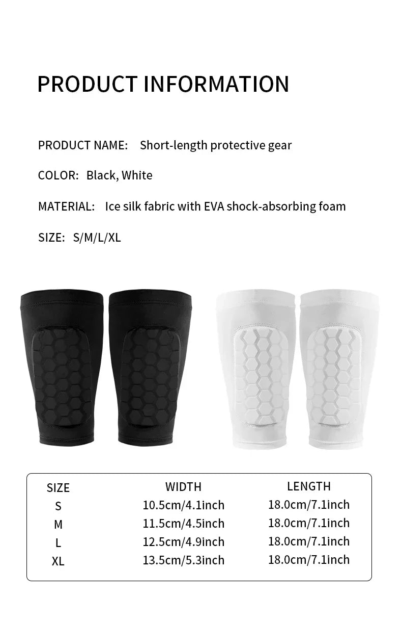 Football Shin Guard Sleeve Covers - Lightweight Elastic Protective Leg Sleeves for Men Women and Teens