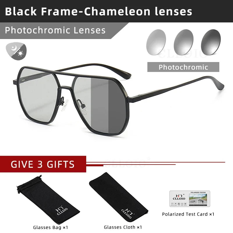 Photochromic Sunglasses Anti Glare Day Night Vision Polarized UV400 Unisex Square Frame Summer 2026 Trend