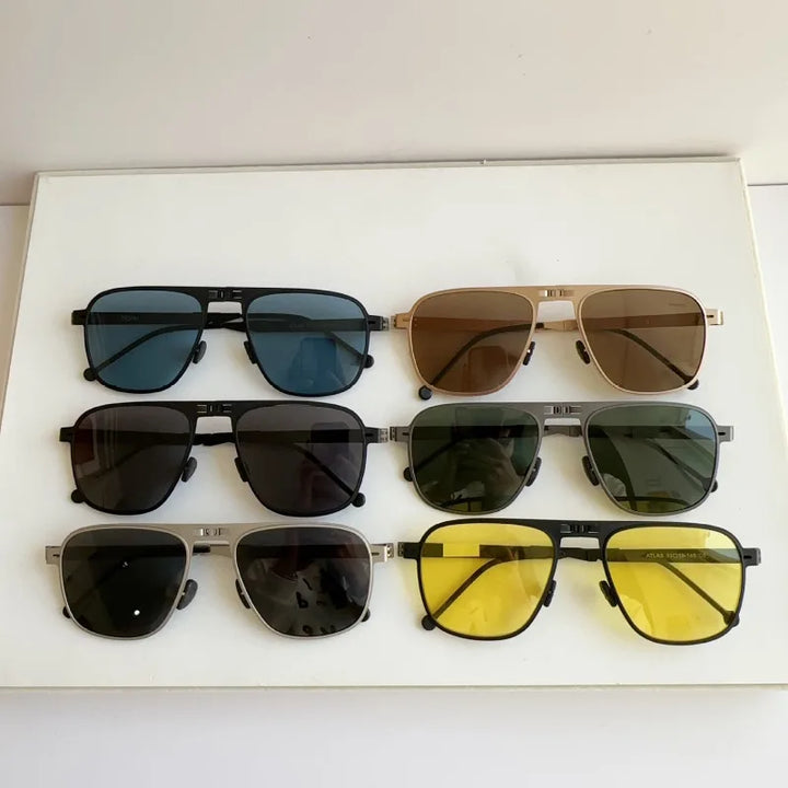Sunglasses Polarized Pilot Style Foldable Steel Frame UV400 Protection for Driving and Fishing Summer 2026