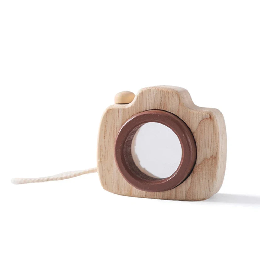 Wooden Montessori Camera Toy for Babies, BPA-Free, Safe Outdoor Gift for Toddlers, Encourages Creative Play and Skill Development