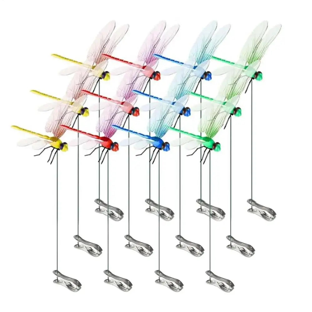Dragonfly Clips 12-Pack – Realistic Hat Clip Bug Deterrents for Garden Decor, Summer 2026 Trend