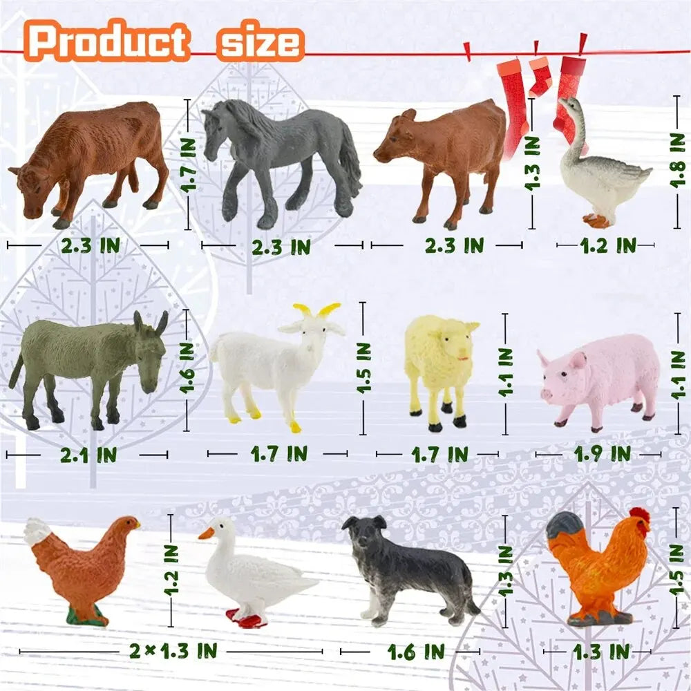 Nativity Advent Calendar 24 Pcs Miniature Nativity Figurines Set for Christmas Countdown 2025 Family Activity