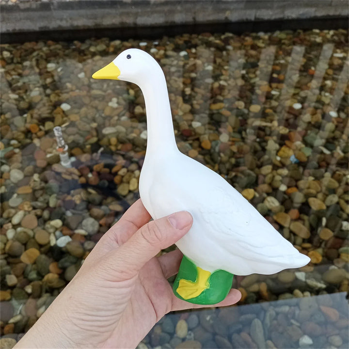 Goose Garden Statue 18cm White Outdoor Decor Landscape Animal Figurine Gift Spring 2026