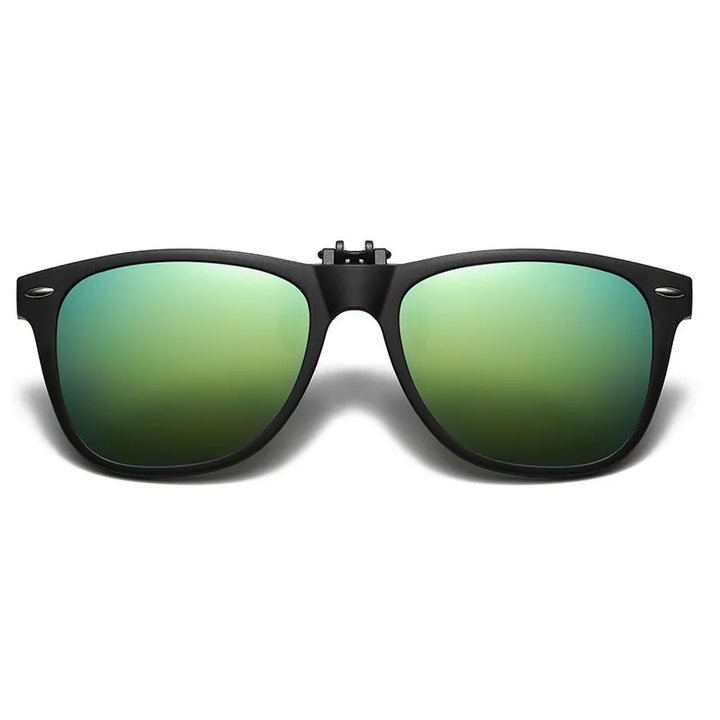 Night Vision Clip-On Sunglasses – Polarized Photochromic UV Anti-Glare Driving Goggles, Vintage Square Style, Fall 2025 Safe Driving