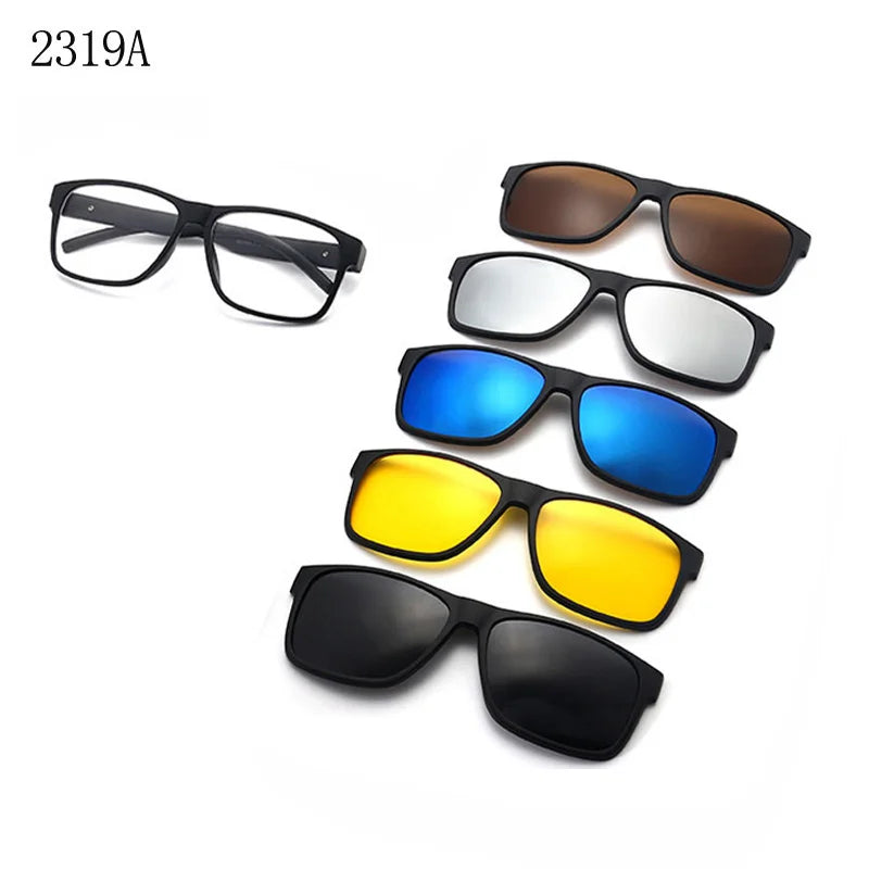 Magnetic Clip Sunglasses Interchangeable Lens Set 5 Lenses Polarized Prescription Ready Summer 2026 Gift