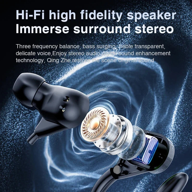 AI Translation Earphones Wireless Ear Hook Bluetooth
