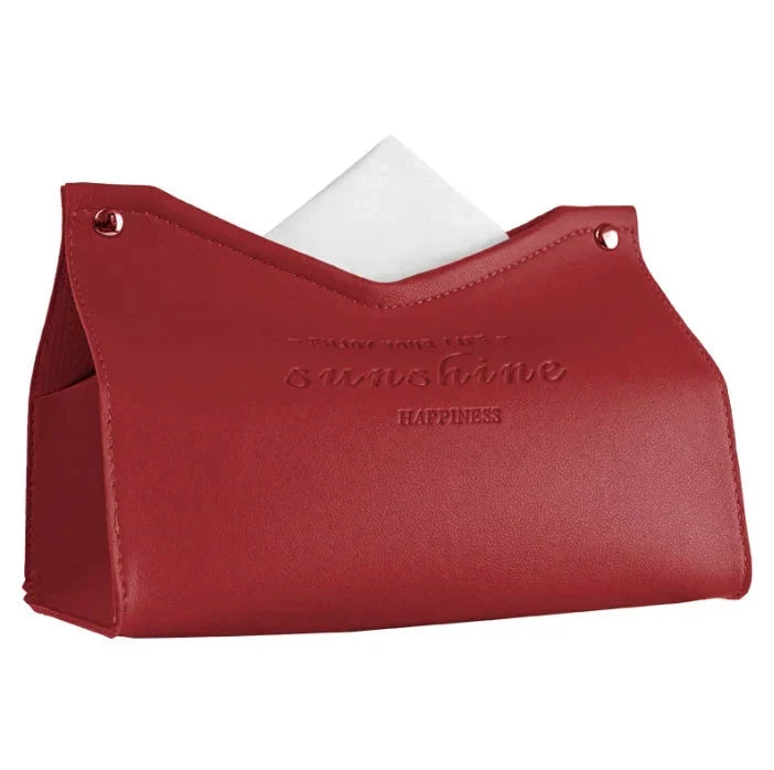 Leather Tissue Box - Nordic Car &amp; Home Decor, Large Storage Napkin Holder