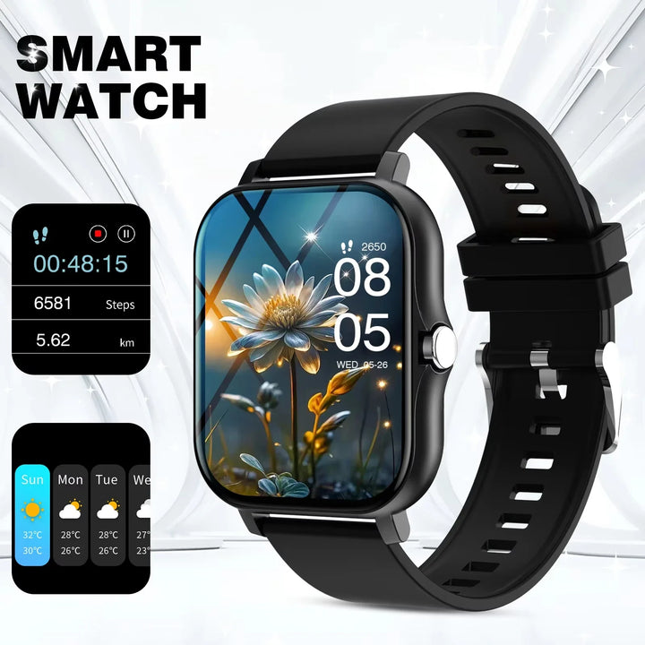 LAXASFIT Smart Watch Full Touch Screen Bluetooth Call – Heart Rate Sleep Tracker Sports Fitness Smartwatch 2026