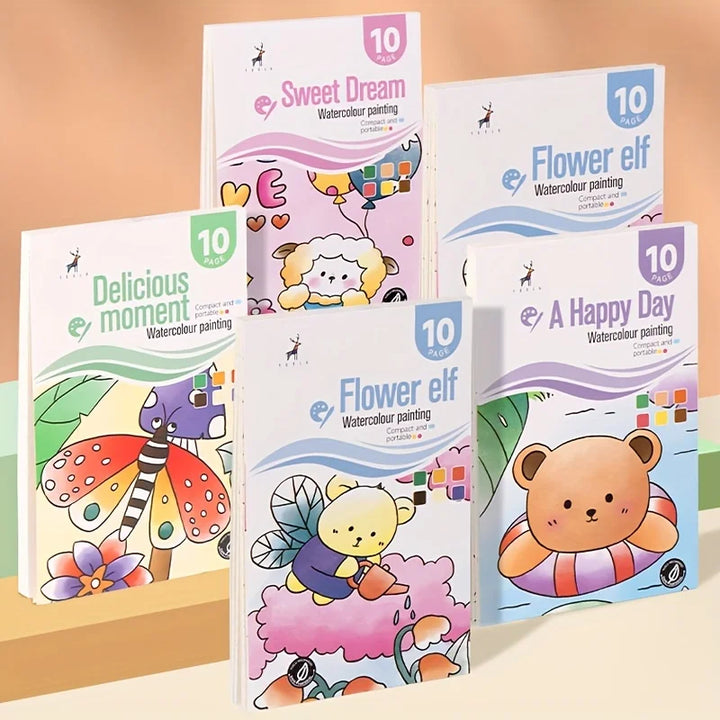 Watercolour Painting Book With Pen Self Contained Water colours Art Kit For Kids Back To School 2025 Gift