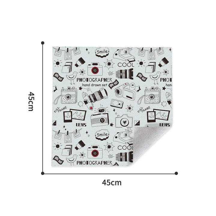 Magic Cloth Makeup Bag - Portable Camera Lens Wrapping Storage, Self-adhesive Organizing Bag