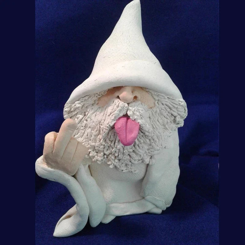 Garden Gnome Statue Resin Provocative Middle Finger Figurine, Outdoor Garden Decor TikTok Viral Fall 2026 Gift