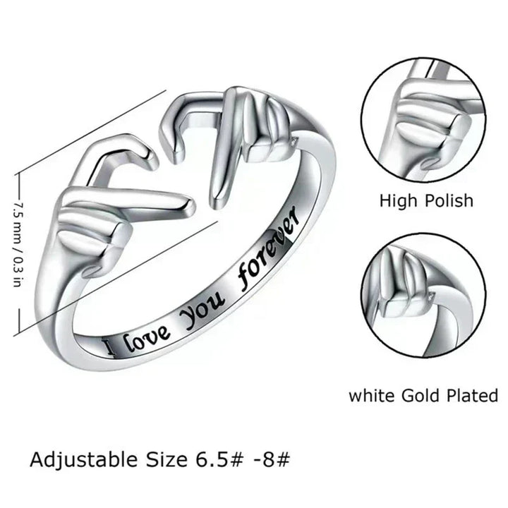 Heart Ring Hollow Double Layer Open Adjustable Ring Romantic jewellery Gift 2026 Valentine Gift Trend