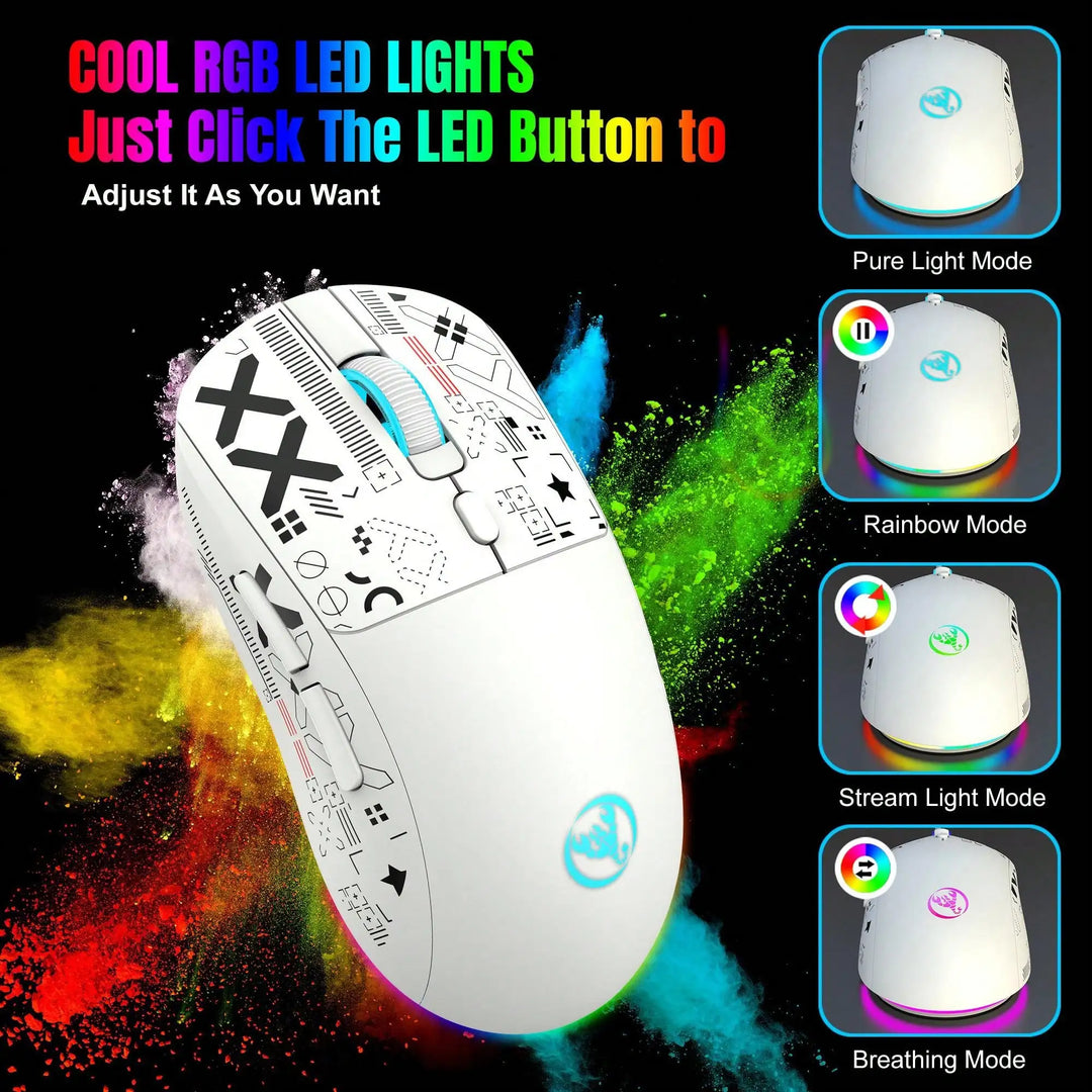 Gaming Mouse Wireless RGB 4000 DPI Rechargeable 650mAh