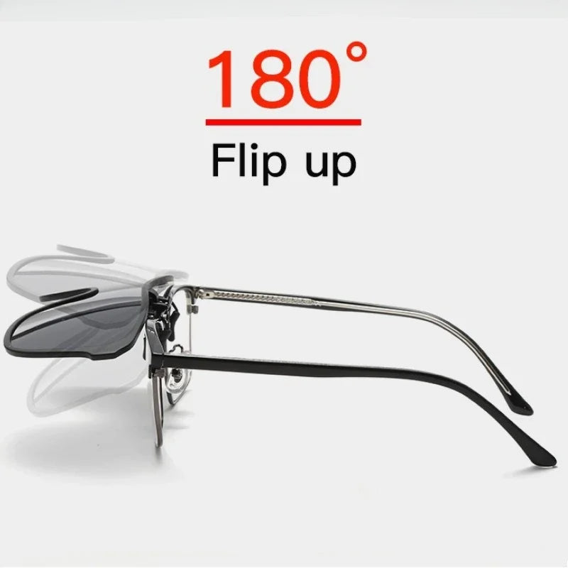 Clip On Sunglasses Polarized Flip Up Driving Glasses Mirror Lens Outdoor UV Protection Summer 2026