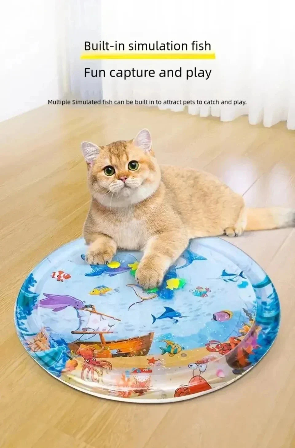 Cat Sensory Water Play Mat – Thickened PVC Cooling Lick Pad Summer Pet Enrichment Accessory 2026