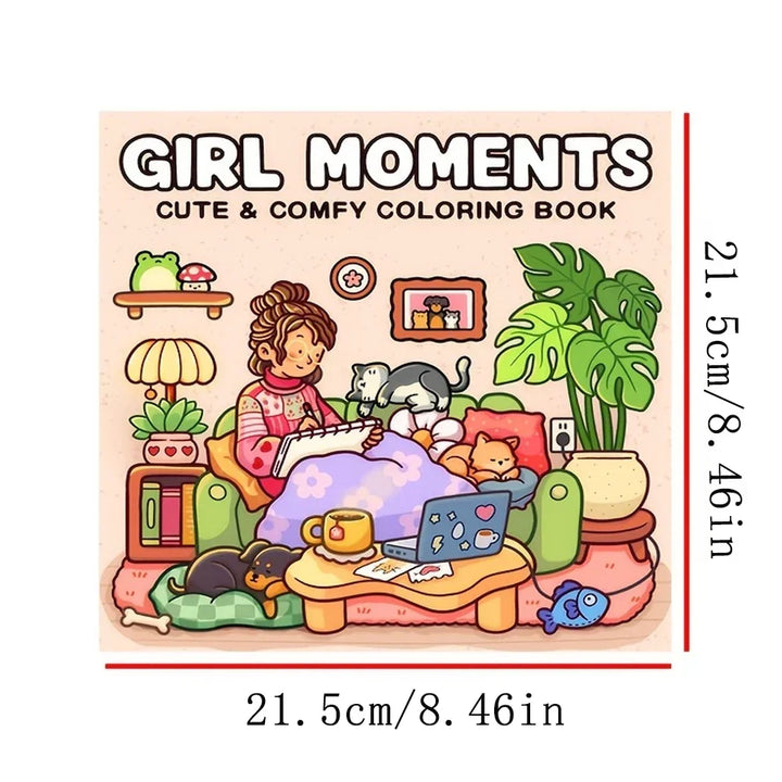 colouring Book For Adults And Teens Cozy Warm Space Theme Fall 2025 Relaxation Gift For Solo Leisure