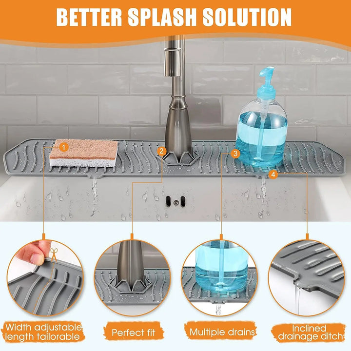 Sink Splash Guard Silicone Mat Countertop Protector
