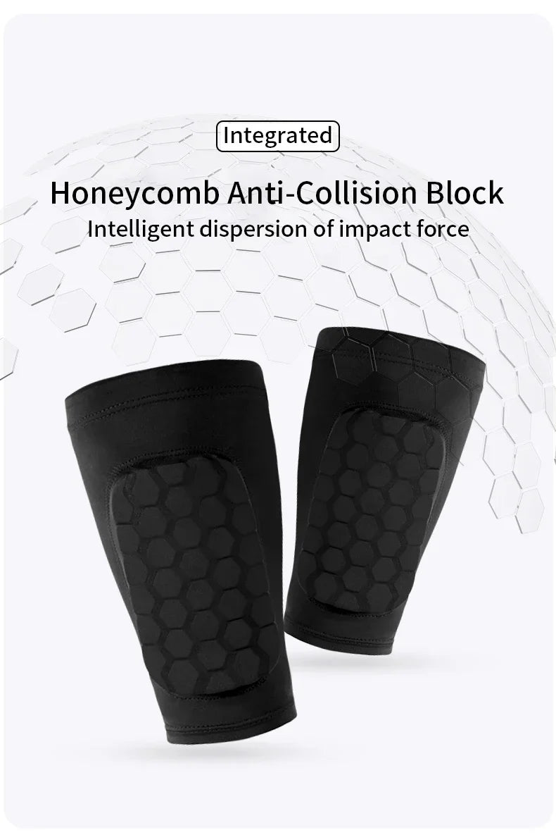 Football Shin Guard Sleeve Covers - Lightweight Elastic Protective Leg Sleeves for Men Women and Teens