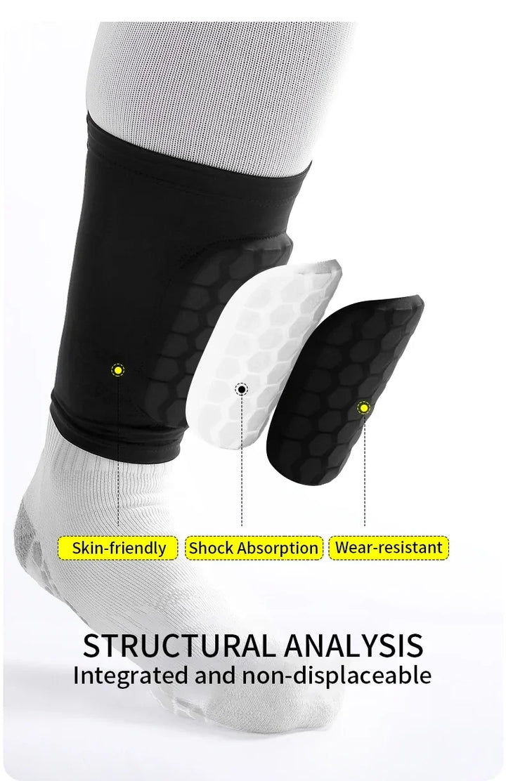 Football Shin Guard Sleeve Covers - Lightweight Elastic Protective Leg Sleeves for Men Women and Teens