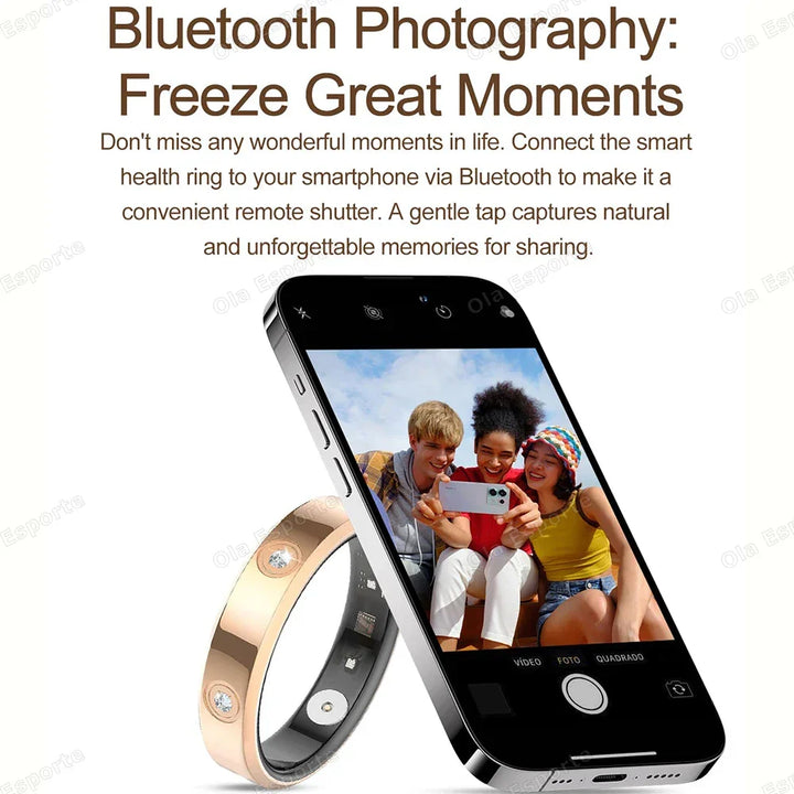 Smart Ring Health Tracker IP68 Waterproof Sleep Heart Rate Oxygen Monitor Fall 2025 Wellness Gift