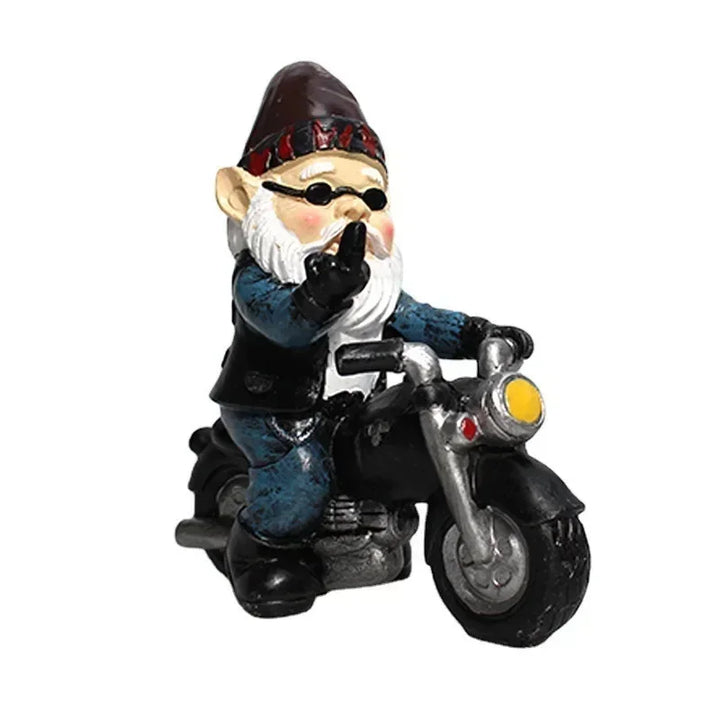 Garden Gnome Resin Statue Motorcycle Rider Dwarf Figurine Fall 2026 Outdoor Yard Decor Gift Idea