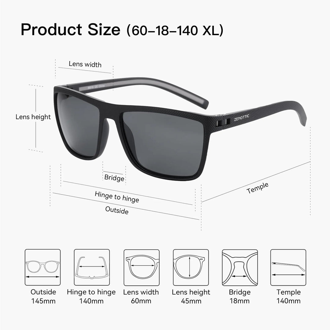 Polarized Sunglasses – Lightweight TR90 Frame Square Sunglasses UV400 Protection, Outdoor Summer 2026