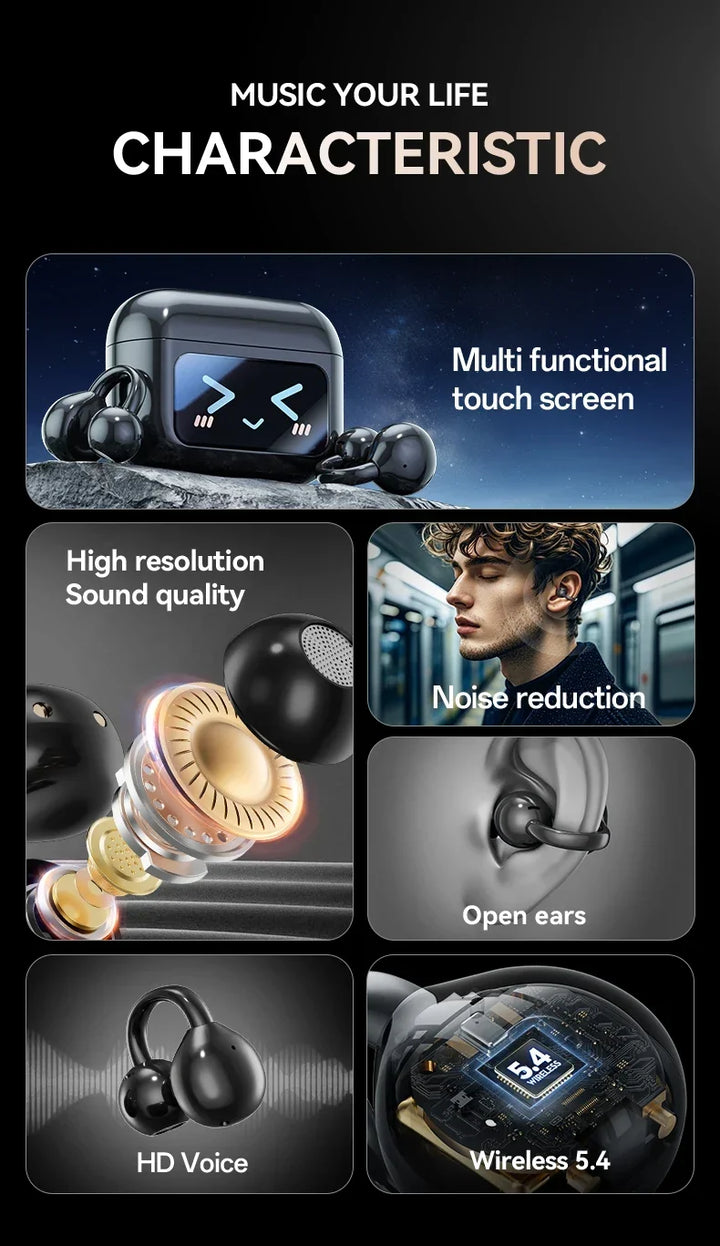 Wireless Translator Earbuds Touch Screen Case 144 Languages
