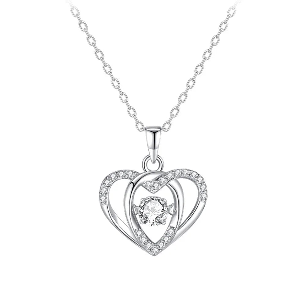 Sterling Silver Necklace Heart Shaped Pendant Minimalist jewellery Holiday Gifts 2026 Gift-Ready