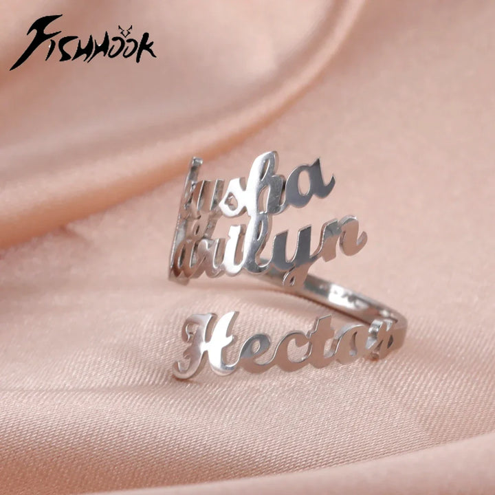 Name Ring Custom Double First Names Jewelry For Couples Personalized Gift TikTok Viral Fall 2026
