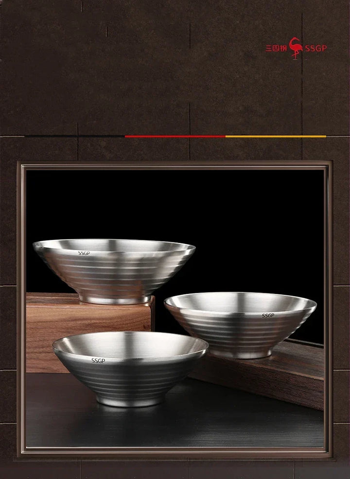 Stainless Steel Ramen Bowl 1.4L Insulating Christmas Gift