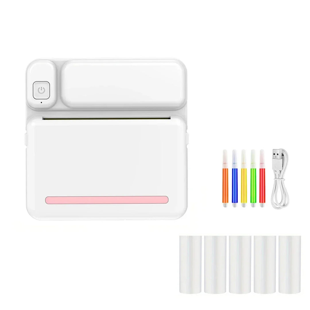 Portable Mini Thermal Label Printer for Android iOS - Inkless Pocket Printer, Home Office Use