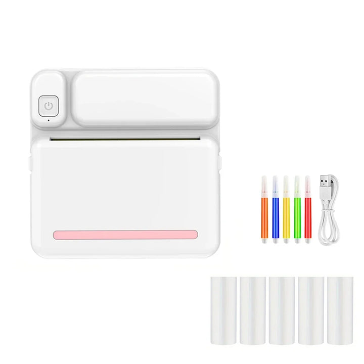 Portable Mini Thermal Label Printer for Android iOS - Inkless Pocket Printer, Home Office Use