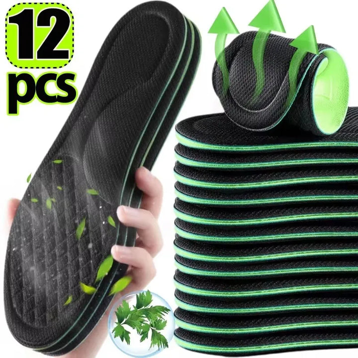Memory Foam Orthopaedic Insoles 12 Pack Antibacterial Plantar Fascia Insole