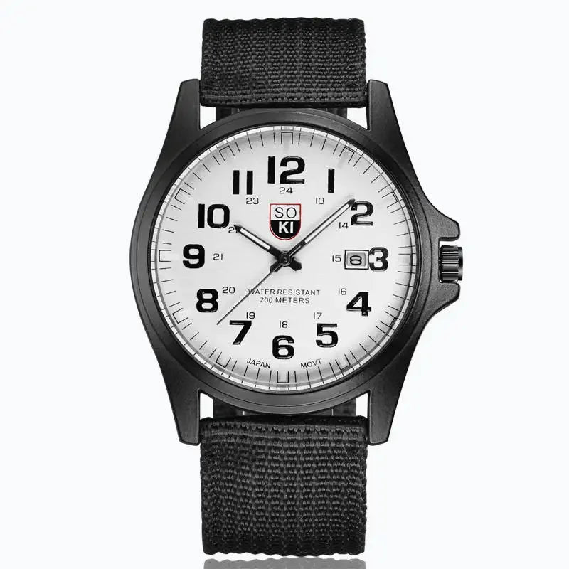Watch Nylon Strap Quartz Military Style Durable