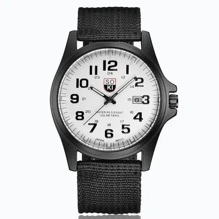 Watch Nylon Strap Quartz Military Style Durable