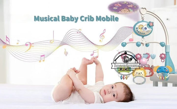 Musical Baby Mobile Projection Remote Newborn Sensory Toys