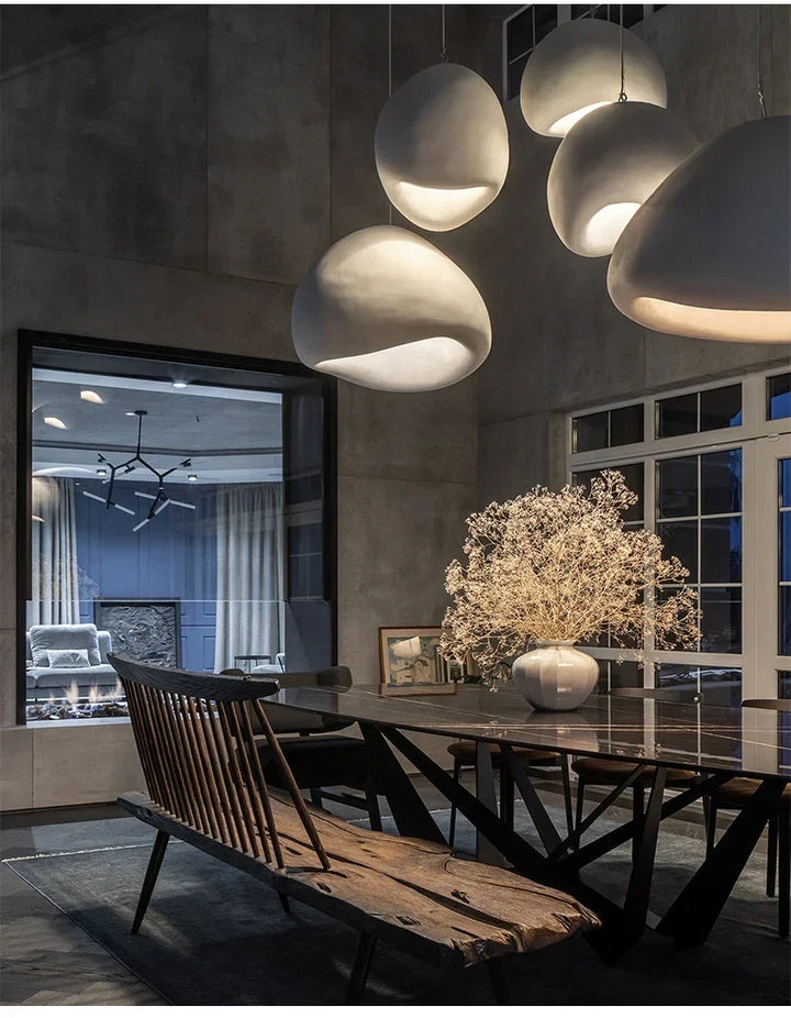 Japandi Pendant Ceiling Lamps Nordic Wabi Sabi LED Dining Room