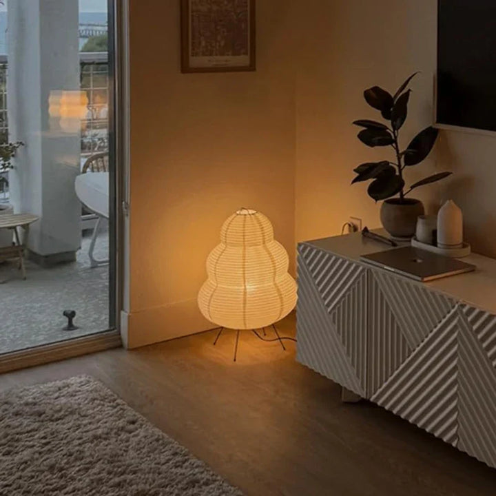 LED Rice Paper Lamp Tricolour Dimming Japanese Style