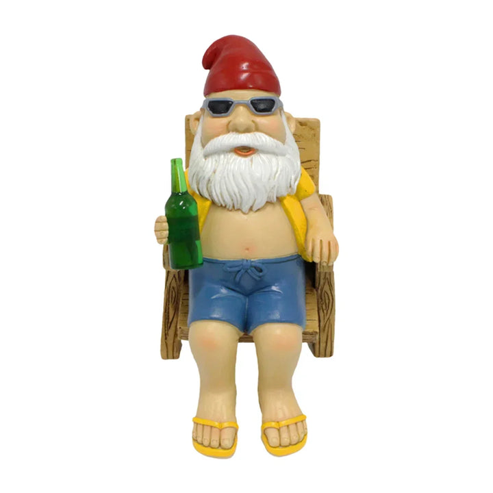 Garden Gnome Statue Sunbathing Dwarf Figurine Creative Outdoor Scene Decor For Summer 2026 Gift