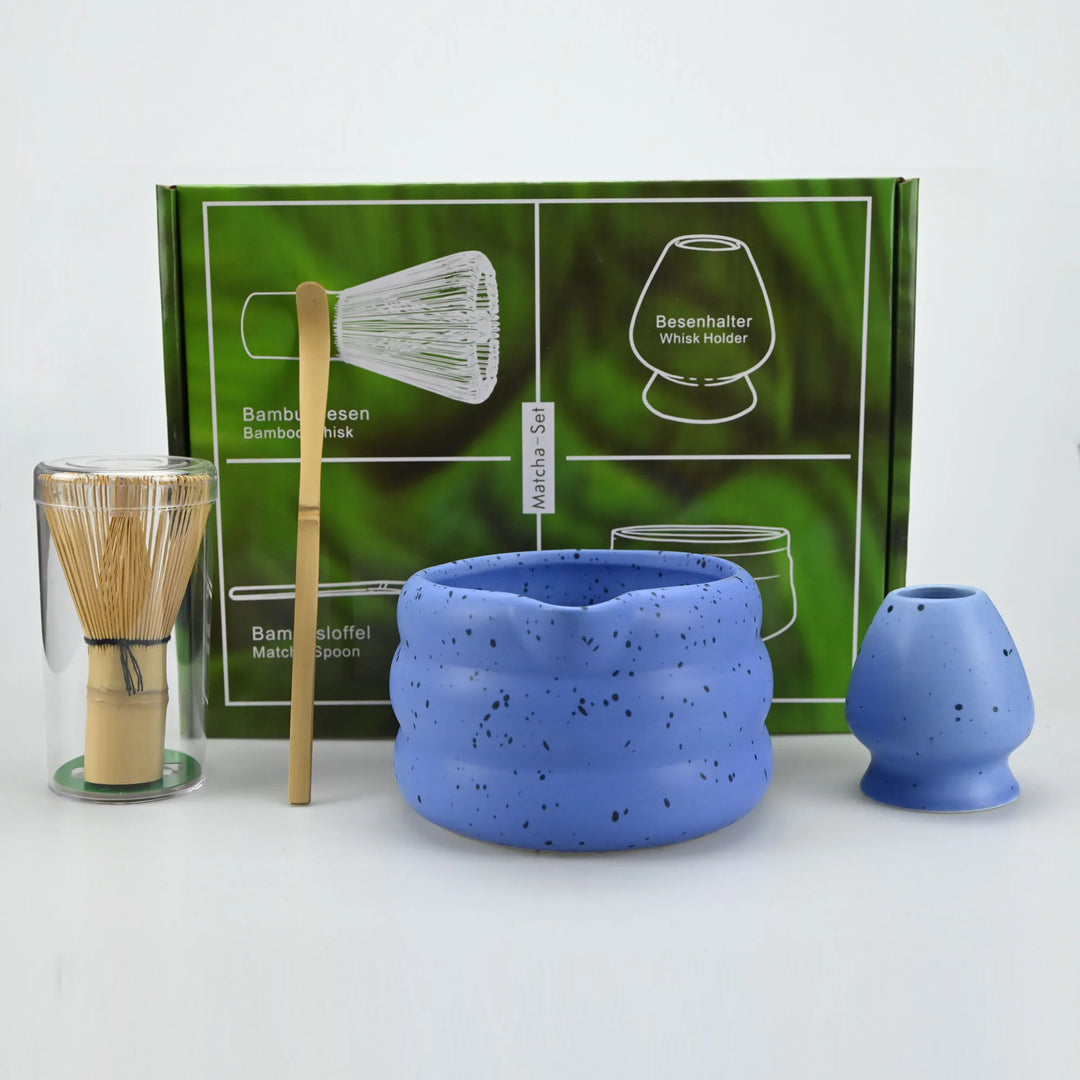 Matcha Set Porcelain Bowl Whisk Spoon Stand Gift Japanese