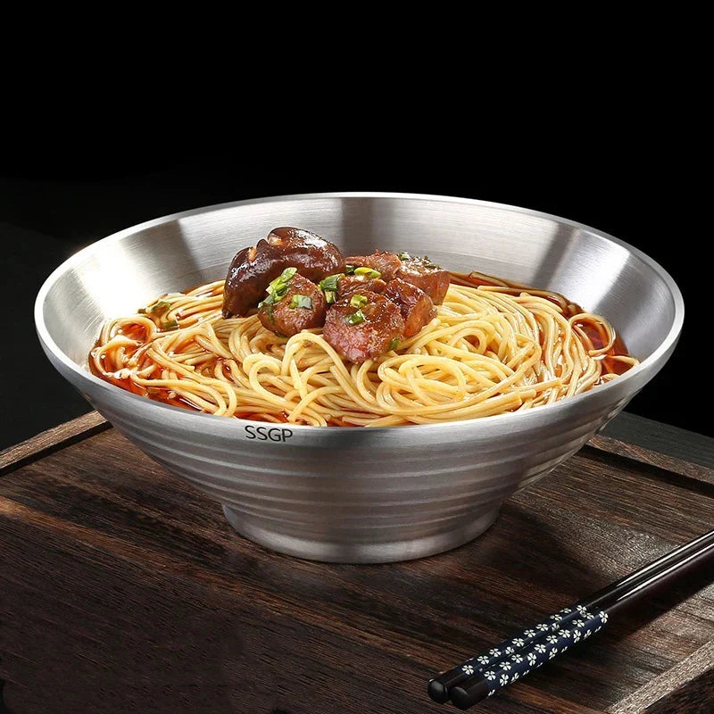 Stainless Steel Ramen Bowl 1.4L Insulating Christmas Gift