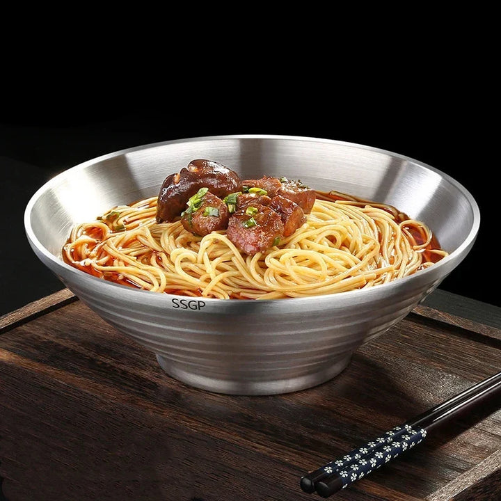 Stainless Steel Ramen Bowl 1.4L Insulating Christmas Gift