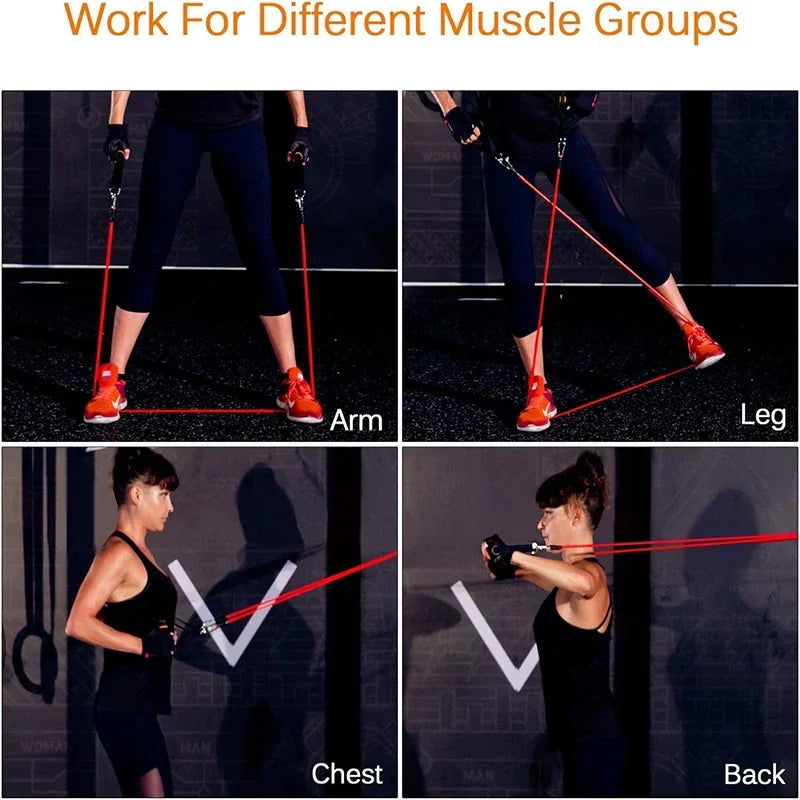 Lightweight Fitness Equipment - Portable Resistance Bands for Exercise, Bodybuilding &amp; Weight Loss