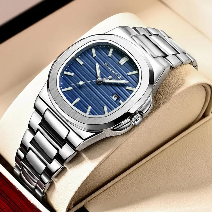 Luxury Quartz Watch Stainless Steel Date Waterproof Luminous