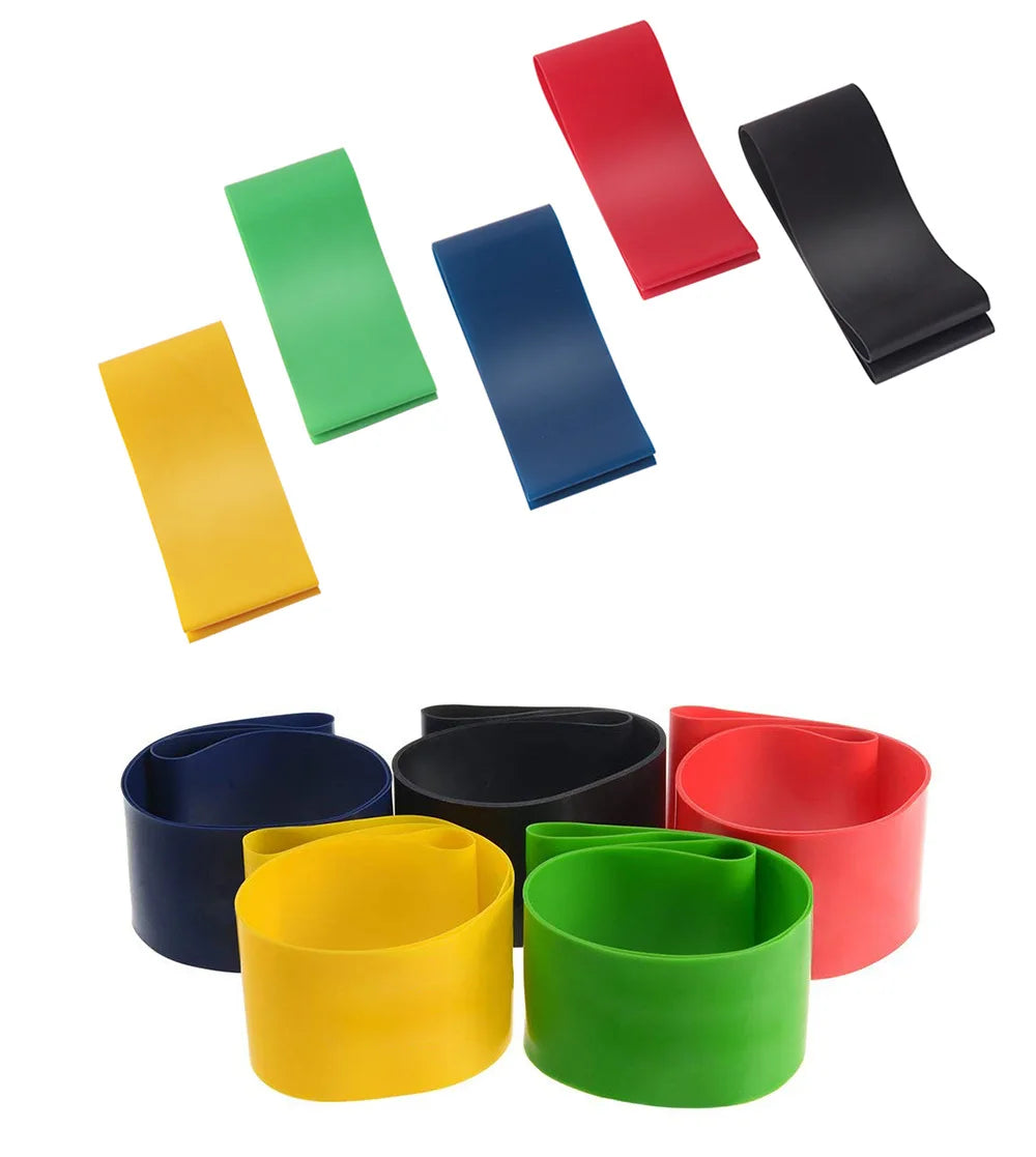 Rubber Loop Resistance Bands Fitness Equipment Set - Portable Strength Training for Yoga &amp; Pilates
