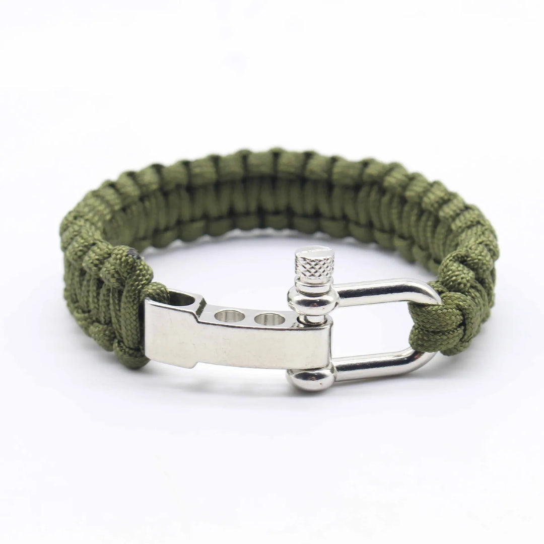 Skull Paracord Bracelet Gothic Wristband Halloween 2026 Gift Idea Adjustable Braided Jewelry