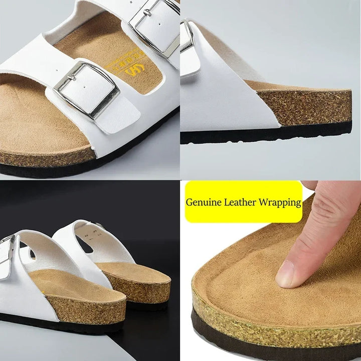 Summer Leather Men Sandals - Durable Non-Slip Outdoor Beach Casual Shoes for Women