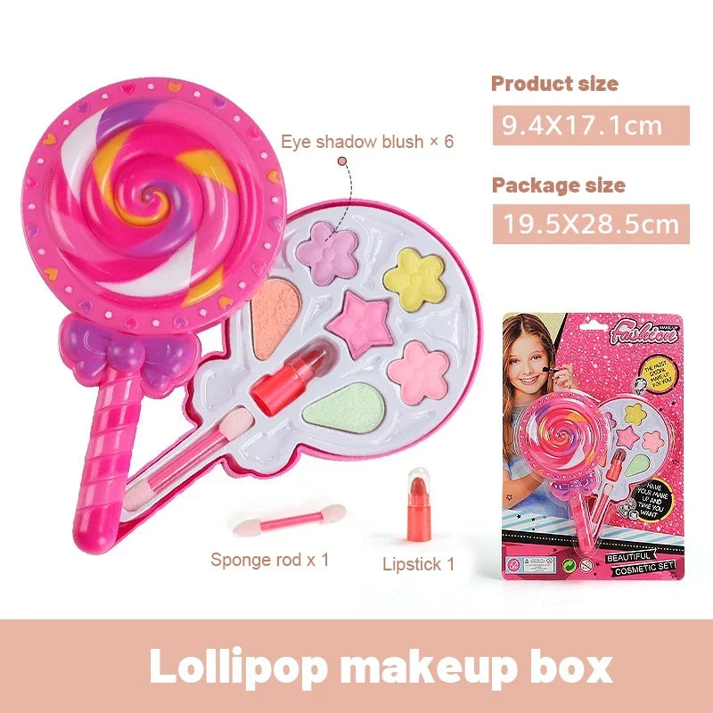 Princess Makeup Toy Set for Kids - Pretend Play Cosmetics with Lipstick &amp; Eyeshadow for Parties